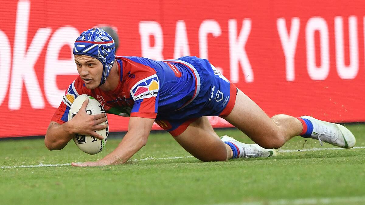 TRY TIME: Kalyn Ponga scored a ripping try against the Bulldogs last week. Photo: AAP