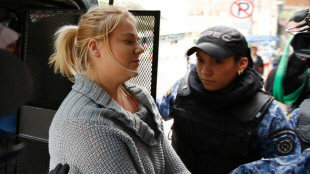 Accused drug smuggler Cassandra Sainsbury has been sentenced to a maximum of six years in prison under a plea deal approved by a Colombian judge, said her lawyer. Vision courtesy Seven News.

