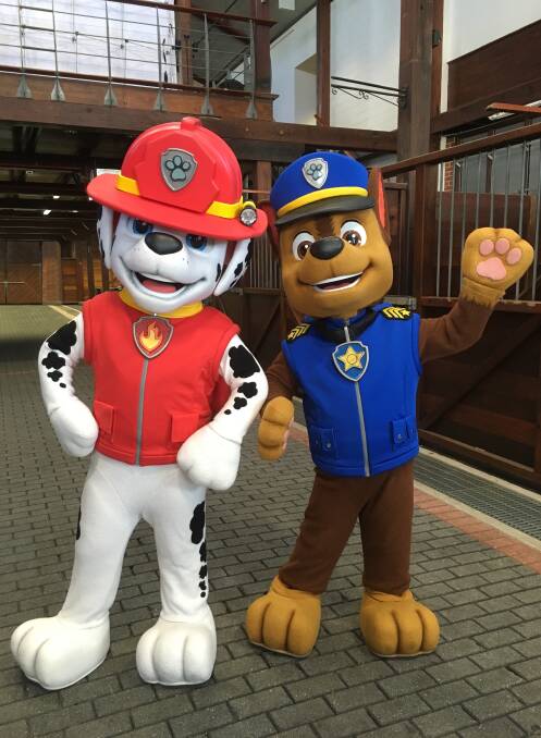 THEY'LL BE THERE ON THE DOUBLE: Paw Patrol characters Marshall and Chase will have a meet-and-greet with fans in Dubbo next weekend.