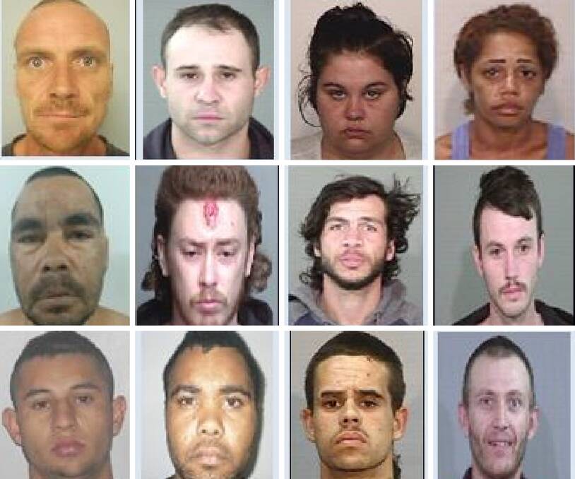 WANTED: Images of 12 people police from the Orana Mid-Western region are keen to apprehend.