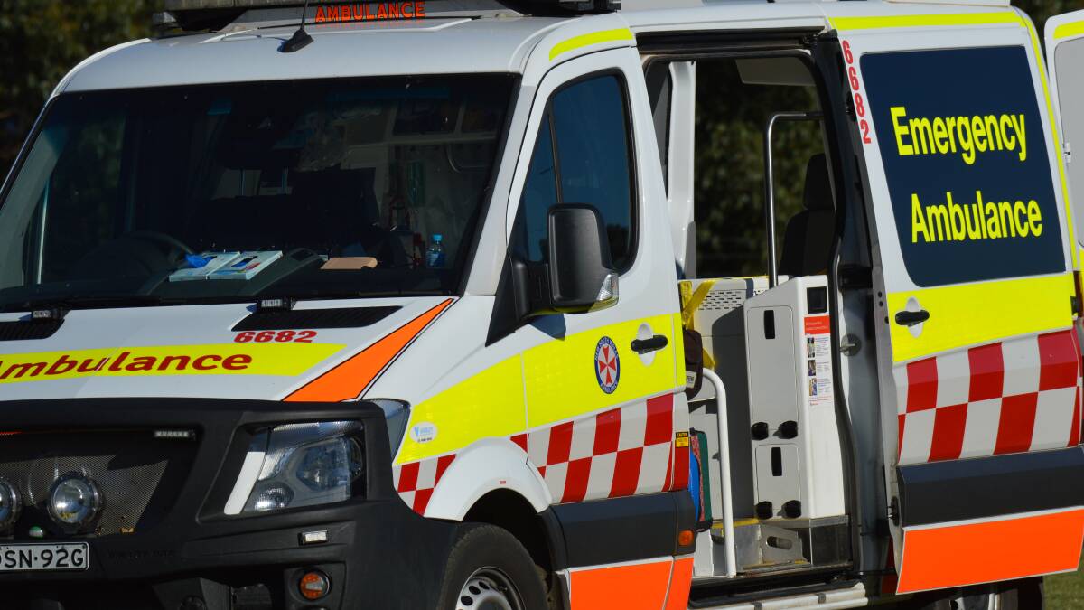 ONE PATIENT: Ambulance paramedics transported a woman to Lithgow Hospital after a two-vehicle collision on Monday. 