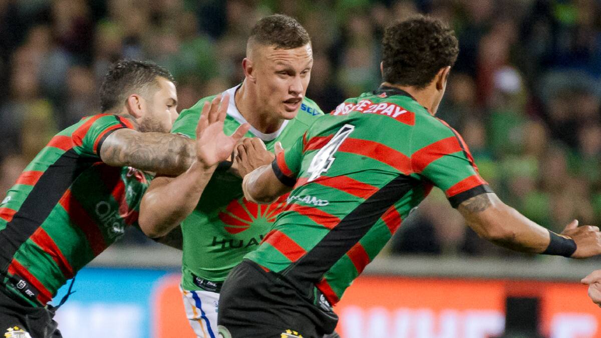 GOOD TO GO: Jack Wighton alleviated any fears he'll miss next weekend's grand final, saying he's "all good" despite picking up a shoulder injury against Souths. Photo: ELESA KURTZ