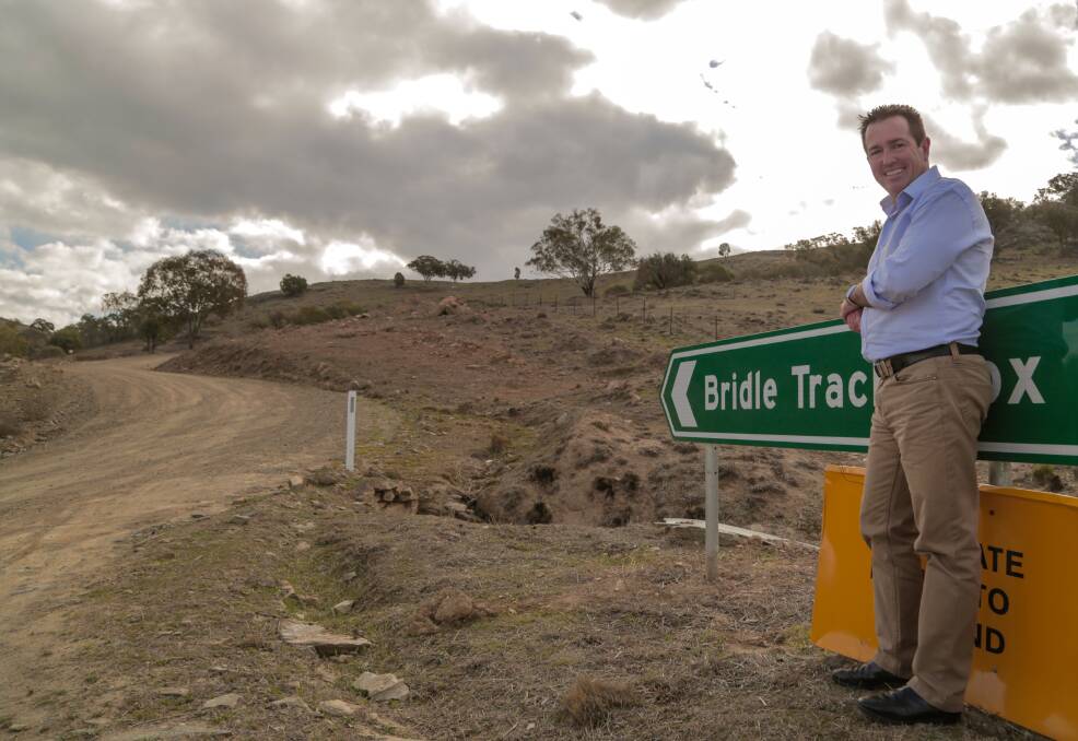 GOOD NEWS: Member for Bathurst Paul Toole at the Bridle Track. Photo: SUPPLIED