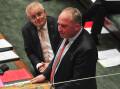 Scott Morrison is already leading a minority government with Barnaby Joyce, making government-led scare campaigns over "teal" candidates another hypocritical string to the Liberals' bow. Picture: Dion Georgopoulos
