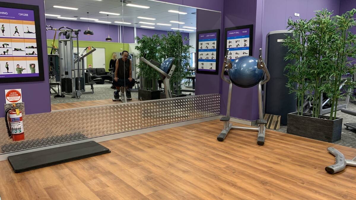 The normally busy workout spaces at Mudgee's Anytime Fitness, pictured last year, are barren this week with digital training the only option during the lockdown. 