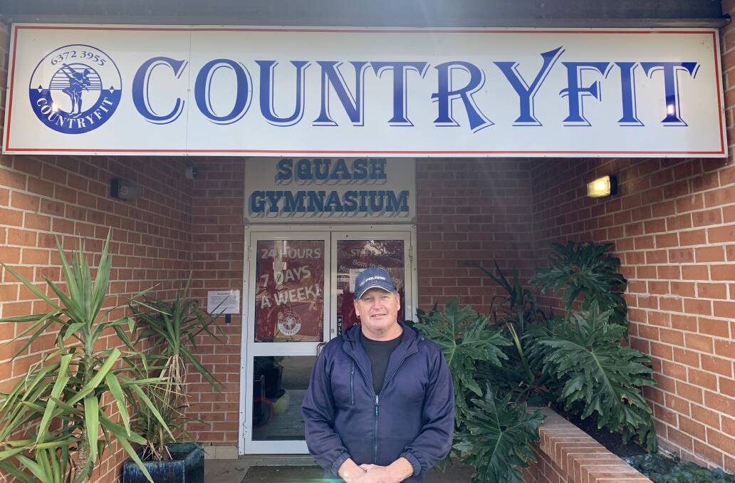 Glenn Maynard outside the CountryFit gym last year is frustrated after having to close the doors for a second time. 
