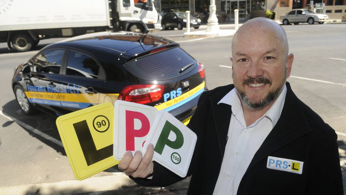 NEW RULES: Panorama Road Safety director Matt Irvine says changes to the state's P-plate laws are a sensible move to make drivers safe. Photo: CHRIS SEABROOK 110717cpplates1