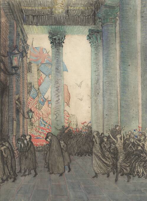 Vida Laheys Rejoicing and remembrance, Armistice Day, London, 1918, 1924.