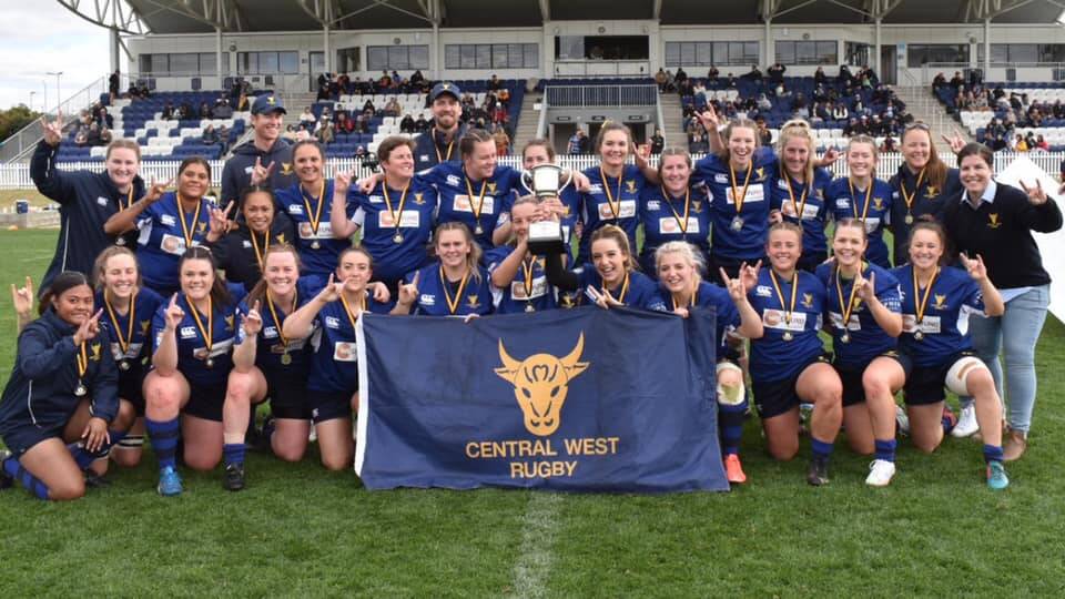 DONE IT AGAIN: The Central West Blue Bullettes defended the Thomson Cup with victory over Hunter. Photo: CENTRAL WEST RUGBY UNION