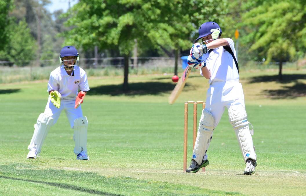 WINNERS: Bathurst's Blayde Burke in action for the Mitchell Cricket Council under 12s side against Lachlan. Photo: ANDREW FISHER