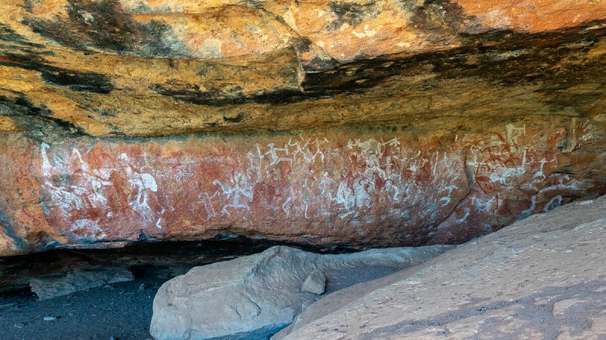 The Indigenous rock art at Mount Grenfell Historic Site, about 70kms from Cobar.