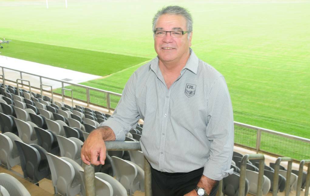 Terry Quinn pictured at Dubbo's Apex Oval during his time as boss of the Country Rugby League. File picture