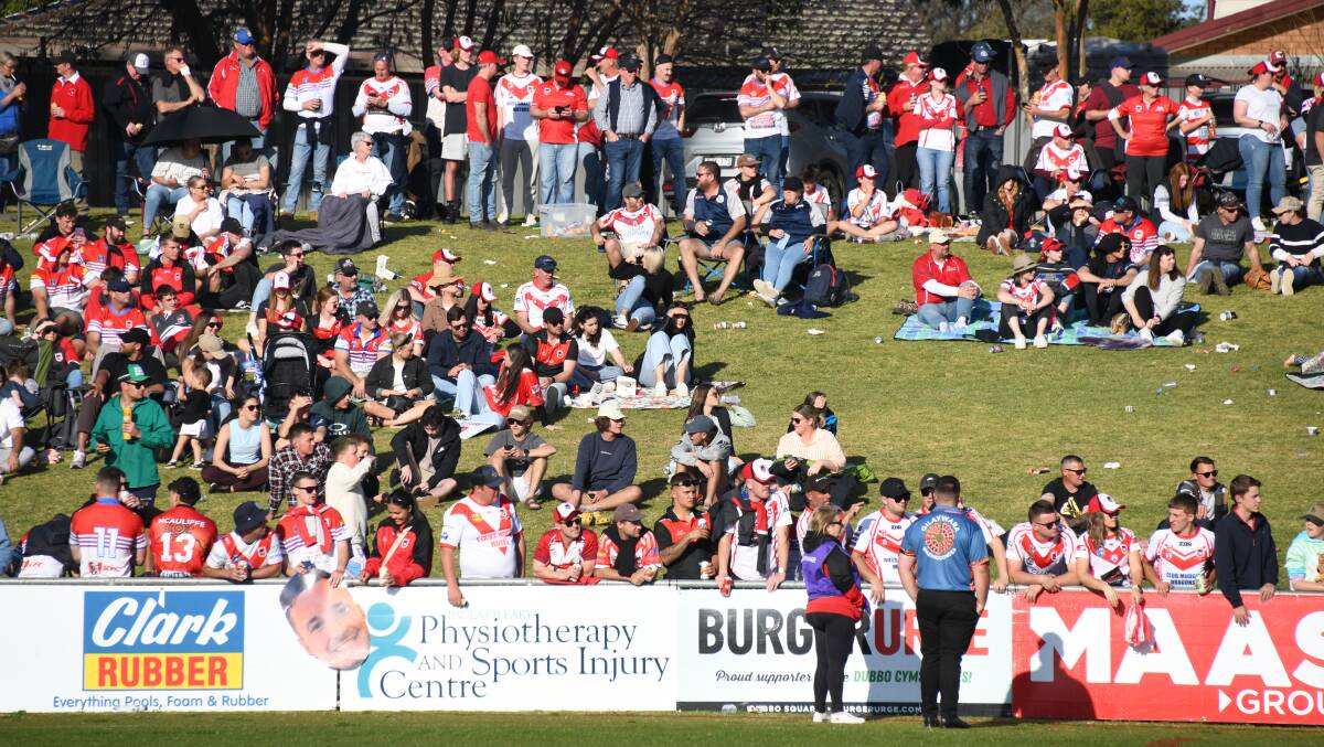 There was a strong contingent of Mudgee fans at Apex Oval but they didn't get to watch arguably their best player take to the field. Picture by Amy McIntyre