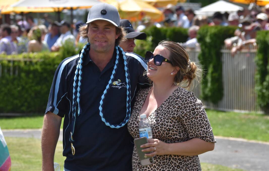GOT IT: Brett Robb and partner Maddy Wright enjoyed Friday's win at Mudgee. Picture: Jay-Anna Mobbs