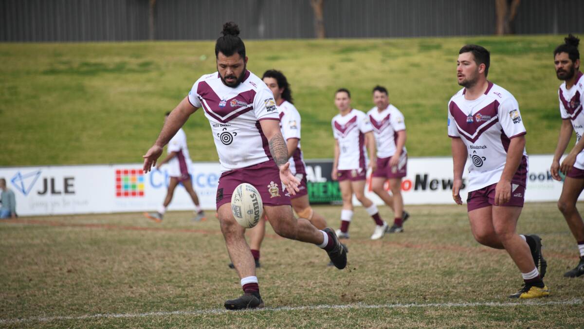 With a few new recruits and a talented halves pairing this season, hopefully Justin Toomey-White's kicking game won't be needed too much at Wellington. Picture by Amy McIntyre