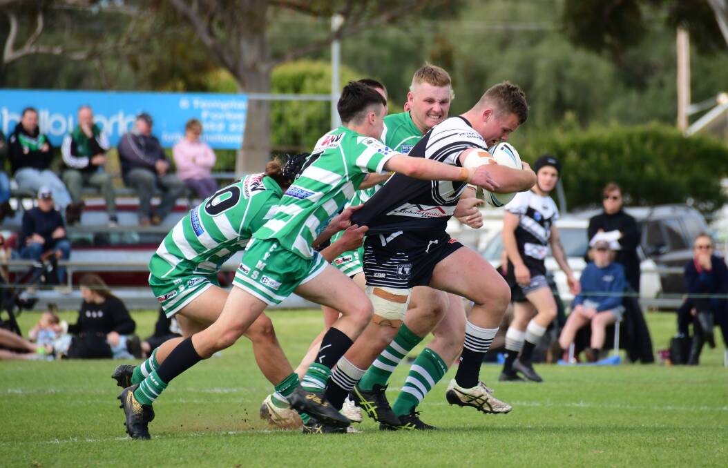 Hard-running forward Tom Phillips, pictured in action during the 2020 Western Youth League final, is set to return to the Magpies. Picture by Amy McIntyre