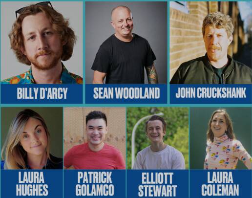 These comedians are ready to yuk it up for you. Picture Sydney Comedy Festival Showcase