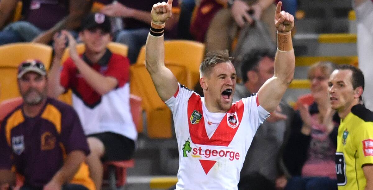 STAYING PUT: Matt Dufty will likely come off the bench for the Dragons in 2019. Picture: AAP 