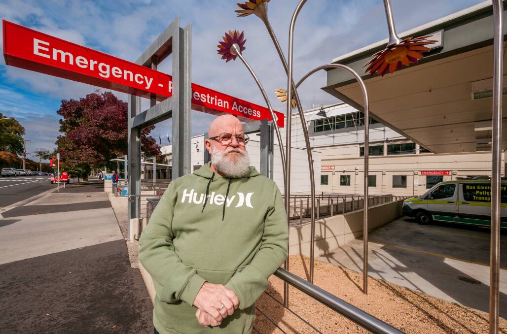 DISMAY: Greg Maloney has spoken out after his 93-year-old mother spent five hours alone in the Launceston General Hospital emergency department. Picture: Phillip Biggs 