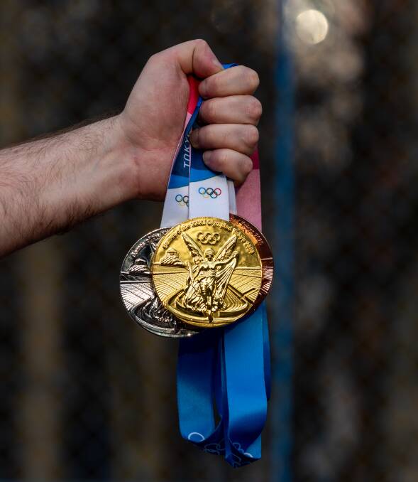 The Olympic medals being handed out in Tokyo are made from recycled electronic waste. Picture: Shutterstock.