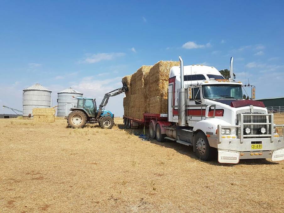 Preparing for the hay run this weekend. Photo: Helping Hand for a Mate on the Land Facebook.