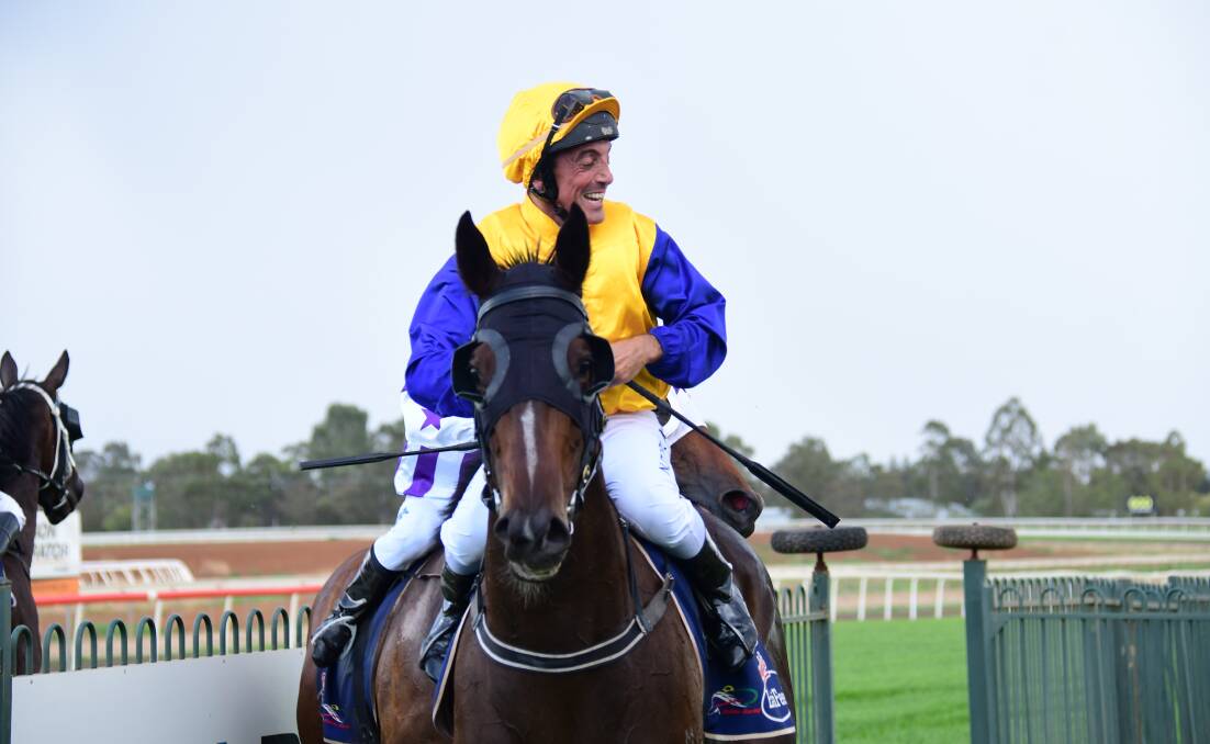 ALL SMILES: Anthony Cavallo, pictured during an earlier win in Dubbo this year. 