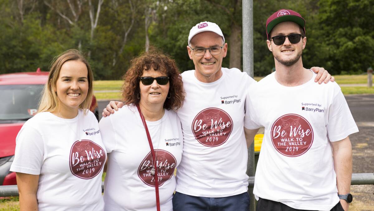 The Cronin family at the inaugural Be Wise Walk to the Valley event last year, held to raise awareness of the impact and loss that a coward punch can cause.