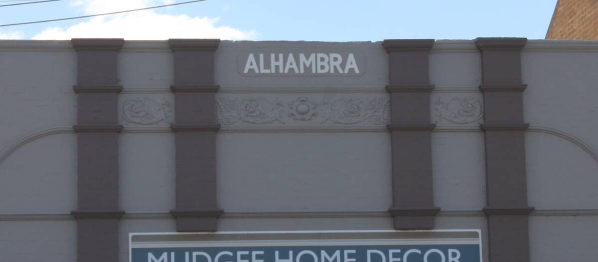 The name at the top of the facade is one of the few indications of the building's past as a theatre, the Alhambra took its moniker from the Spanish palace and fortress.