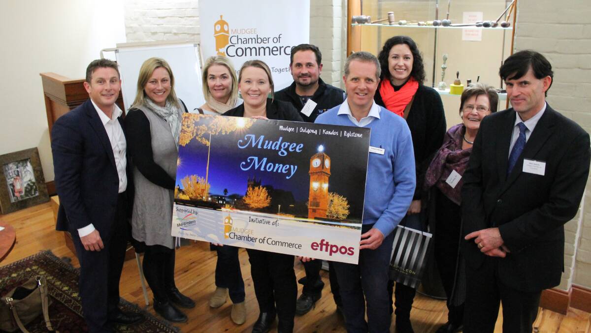 BIG MONEY: How the Mudgee Money card will look at the information evening the Chamber of Commerce held for local businesses on Tuesday.