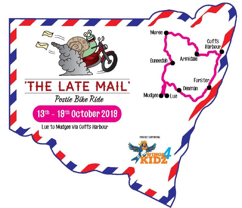 On your postie bike: Late Mail going from Lue to Mudgee, via Coffs