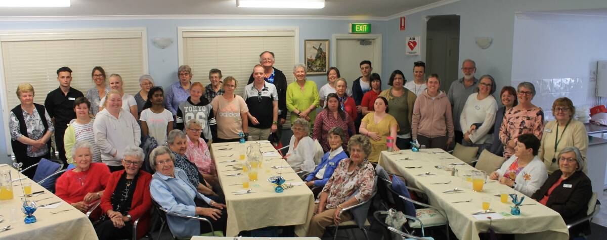 Lifeskills Plus staff and clients and Mudgee North West Legacy widows and Legatees, joined together for lunch.