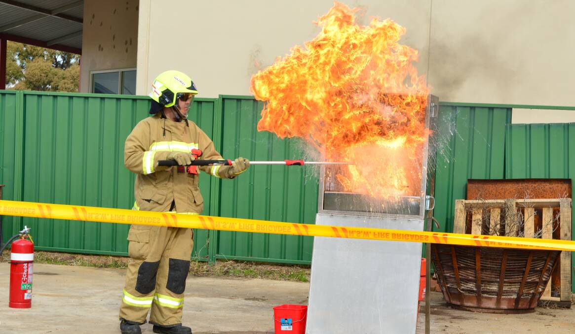 FIRE UP: The annual FRNSW Open Day includes safety demonstrations. Photo: Col Boyd
