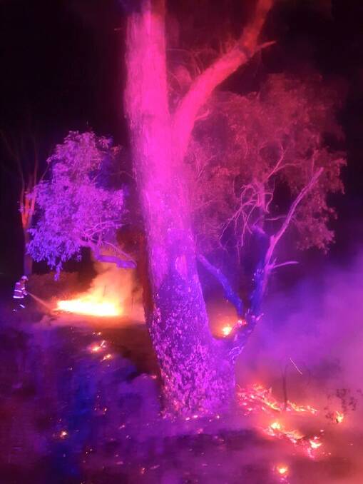 An escaped pile burn along Cope Road, Stubbo, was the seventh in 10 days, photo: Cudgegong RFS District.