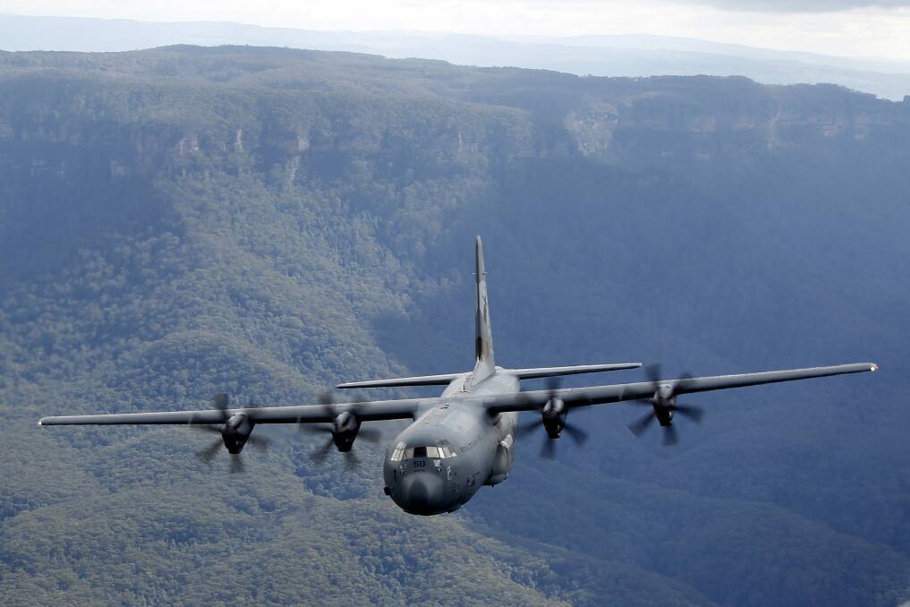 An  RAAF C-130J Hercules will conduct a flypast of Mudgee Airport at this weekend's Wings Wheels and Wine.