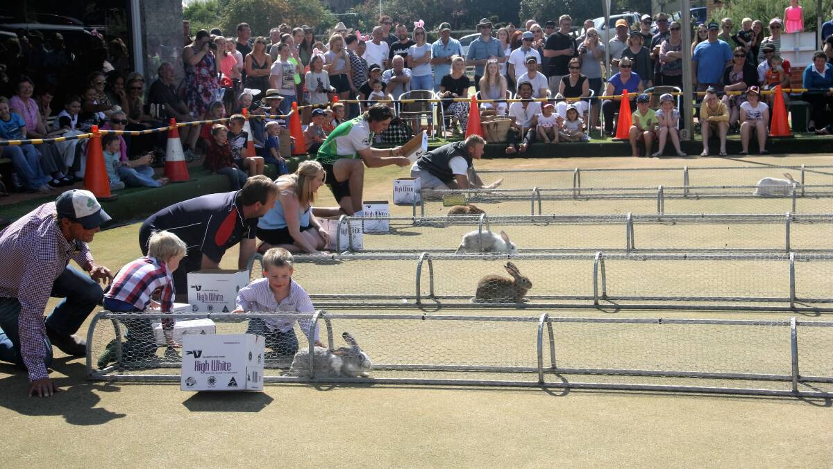 STRENGTH TO STRENGTH: The Gulgong Bowling and Sporting Club’s Bunny Races on Sunday again attracted a large crowd.