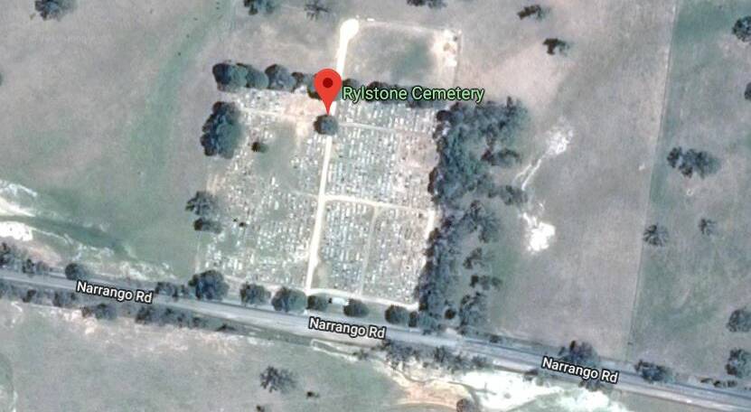 SITE UNSUITABLE: A proposed lawn cemetery for Rylstone was rejected because of the expense of supplying water to the site. Photo: Google 