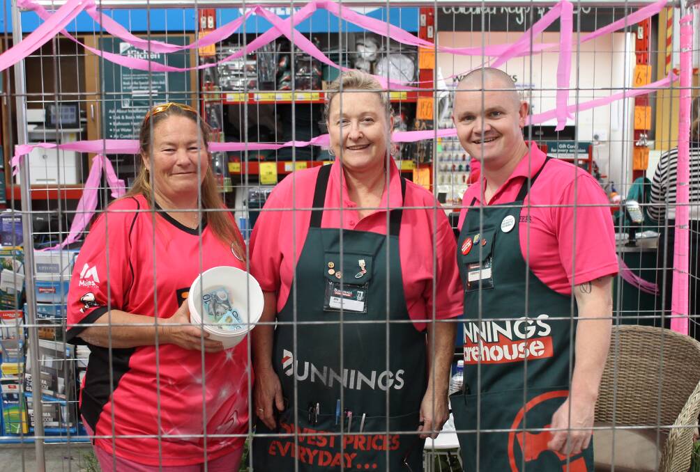 Bunnings Pink Up 'jail' raises thousands in charity 'bail'
