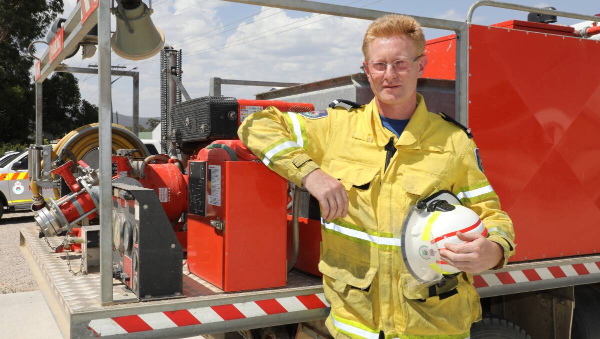 DOUBLE DUTY: James Cooper, member of the Remote Area Fire-fighting Team and the local Lawson Brigade, has been deployed to Tasmania twice. Photo by Simone Kurtz