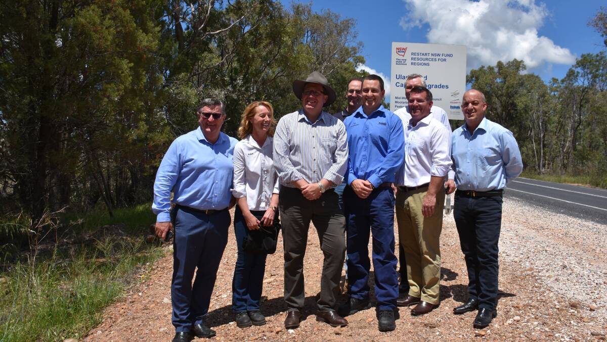Wilpinjong, Moolarben, and Ulan mine representatives, with Member for Dubbo Troy Grant, Dugald Saunders, Des Kennedy, and Brad Cam.