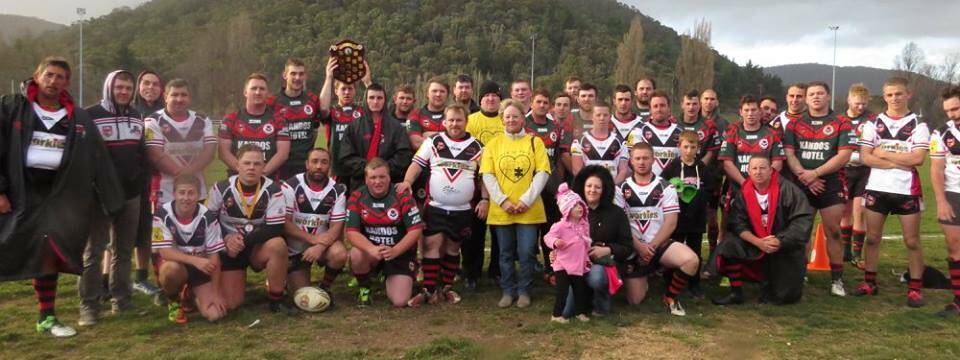 MEANINGFUL WIN: The Kandos Waratahs defeated the Lithgow Bears on Saturday, the match was the second time the Nathan Boundy Memorial Shield was contested. Photo: Lithgow Bears.