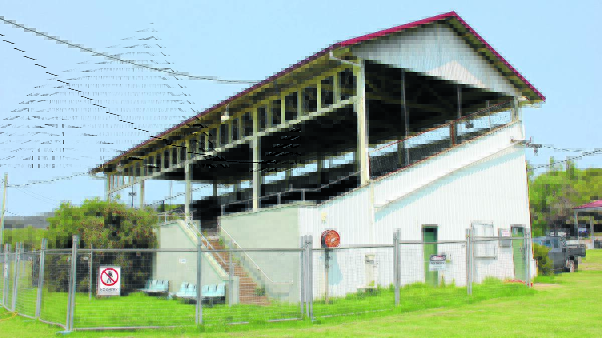 The now-demolished previous grandstand, which had been closed to the public for around half a decade due to safety concerns.