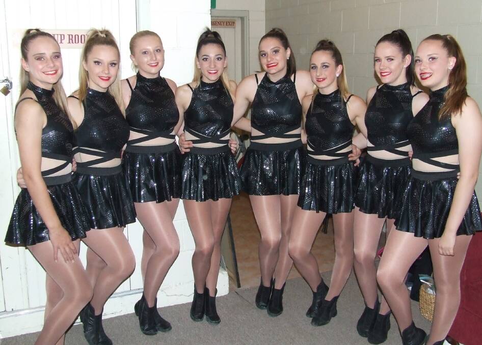 Gulgong’s Step Up Dance Academy Open Jazz Group Competitors at the Gala Concert in previous years, photo from Louise Butlin.