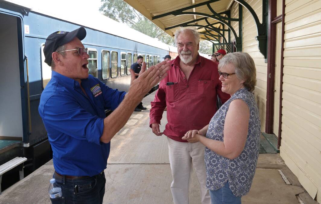 Scott McGregor - who has a home in Mudgee - operates Railway Adventures and on the long weekend brought a tour group to the region, photo from Kandos Museum.