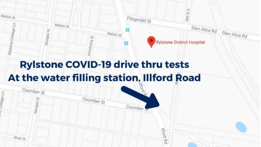 The site for the testing on Thursday, image: Western NSW Local Health District.