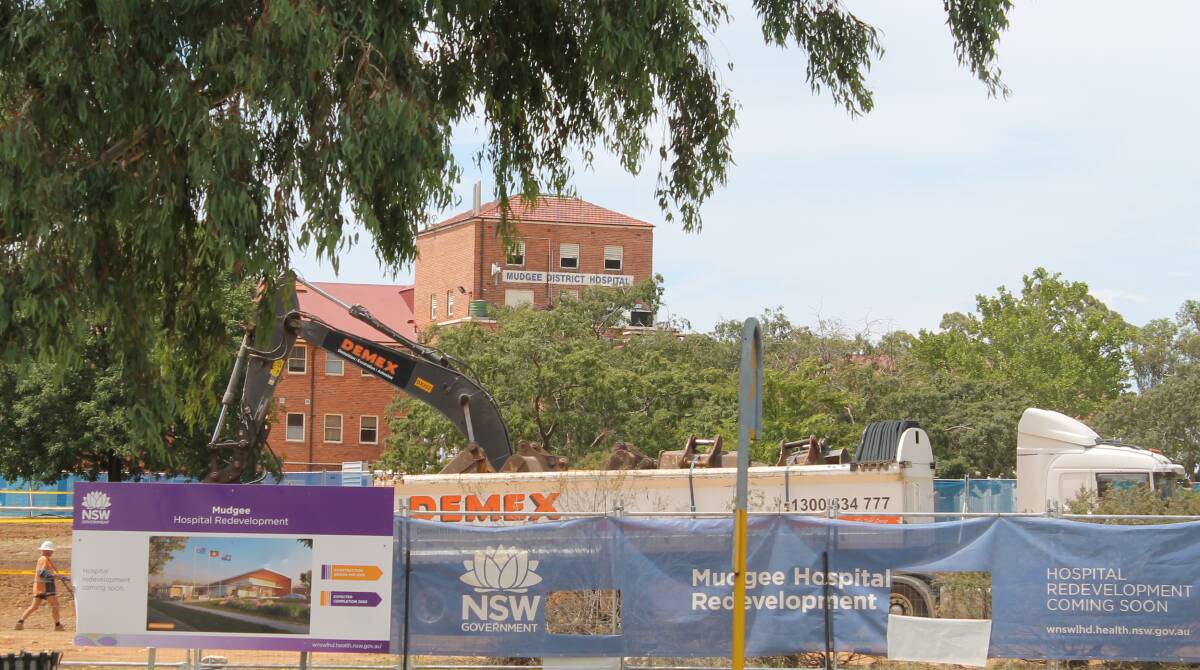 Moving forward: Following the demolition of the old Community Health building, the current Mudgee Hospital can now be seen from the corner of Church and Meares streets - where the new facility will be located. 