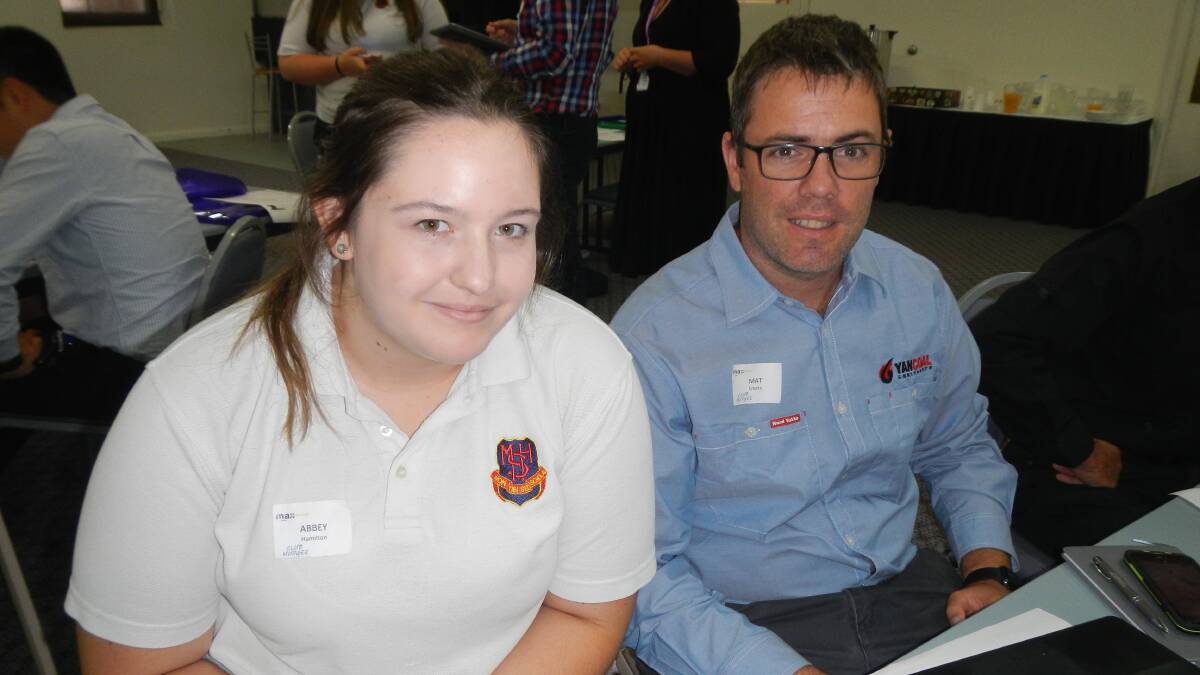 Mudgee High School Year 10 student and Max Potential participant, Abigail Hamilton, and her community coach Mathew Croake from Moolarben Coal.