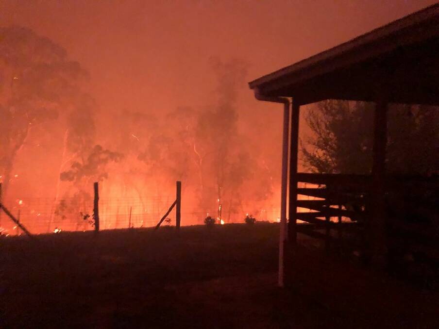 The Upper Turon Road Palmers Oaky fire - pictured during the New Year period - is now 'out', photo GULGONG DC BRIGADE.