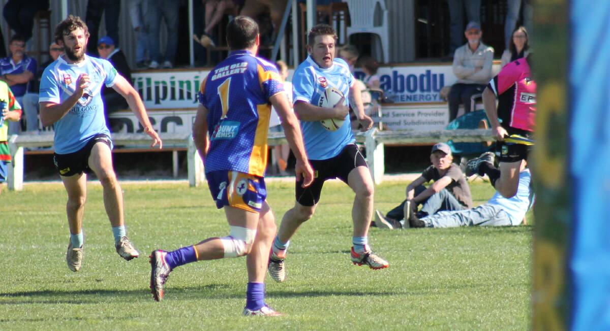 DOUBLE UP: Steve Hardy scored two tries for the Gulgong Terriers on Saturday. FILE PIC.