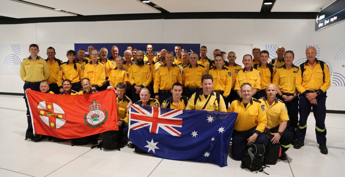 DEPLOYMENT: NSW Rural Fire Service depart for to British Columbia to assist with devastating wildfires. Photo: NSW RFS.