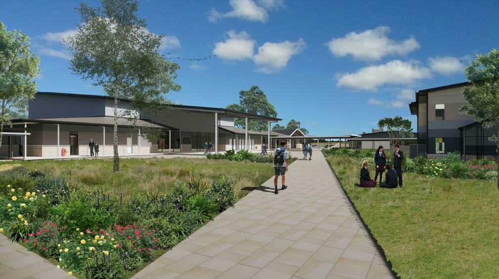 An artist's impression of the proposed St Matthew's Catholic School secondary campus at the Broadhead Road site.